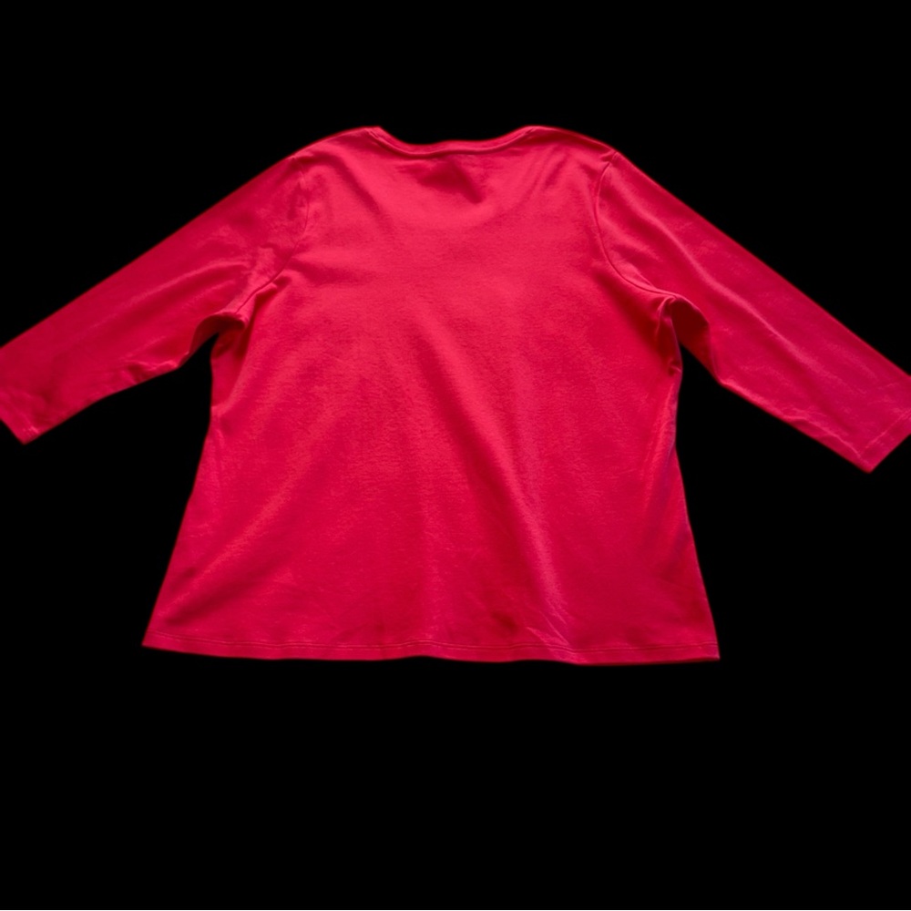 HERMAN GEIST NEW 100% Pima Cotton 3/4 Sleeve Tunic Top 3X #262 - Picture 3 of 9